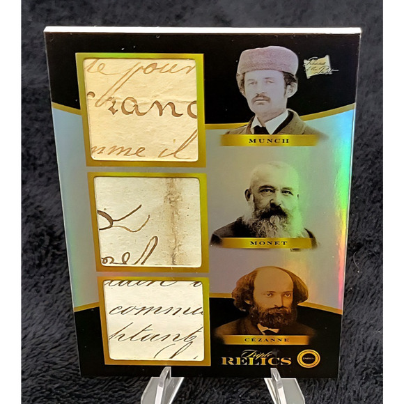 Monet, Munch & Cezanne Authentic Handwriting Relics Top Impressionist Artists - Picture 1 of 5